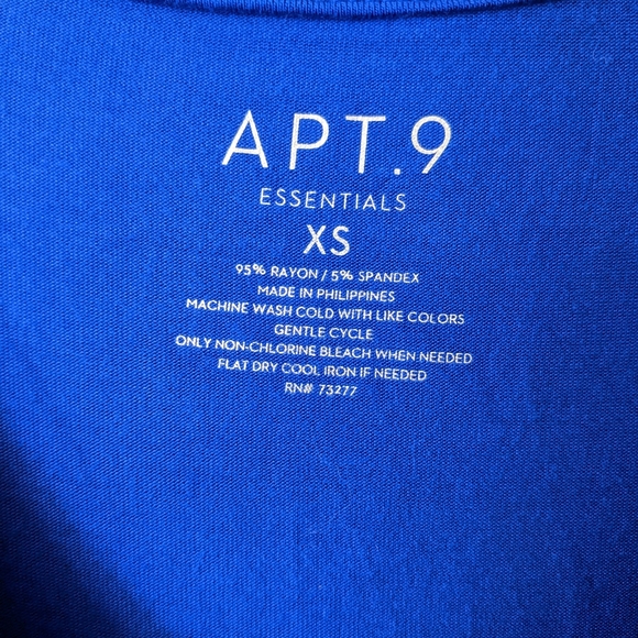 Apt. 9 Women's XS Royal Blue Long Sleeve High Low Tunic Top Stretchy T10 - Picture 5 of 5